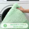 Mata łazienkowa zielono-biała