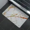 Dywanik łazienkowy biały marmur
